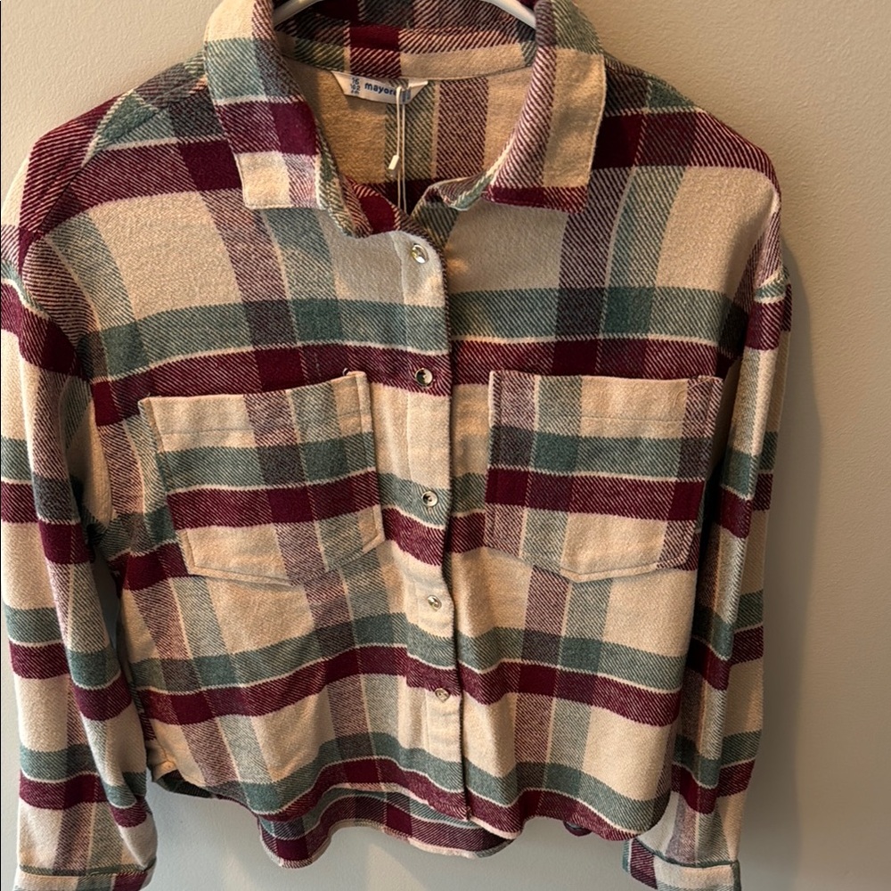 Plaid Button-Up Shirt